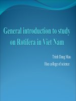 General introduction to study on Rotifera in Viet Nam