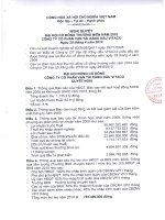 Nghị quyết Đại hội cổ đông thường niên năm 2010 - Công ty Cổ phần Vận tải Xăng dầu VITACO