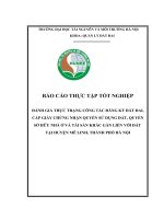 ĐÁNH GIÁ THỰC TRẠNG CÔNG TÁC ĐĂNG KÝ ĐẤT ĐAI, CẤP GIẤY CHỨNG NHẬN QUYỀN SỬ DỤNG ĐẤT, QUYỀN SỞ HỮU NHÀ Ở VÀ TÀI SẢN KHÁC GẮN LIỀN VỚI ĐẤT  TẠI HUYỆN MÊ LINH, THÀNH PHỐ HÀ NỘI