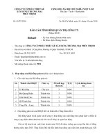 Báo cáo tình hình quản trị công ty - CTCP Thiết kế - Xây dựng - Thương mại Phúc Thịnh