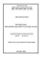 Nhã nhạc huế môi trường, đặc điểm và giá trị văn hóa