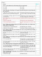 Câu hỏi trắc nghiệm thoát nước có đáp án 