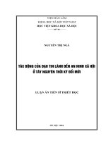 Luận án tác động của đạo tin lành đến an ninh xã hội ở tây nguyên thời kỳ đổi mới