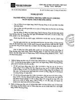 Nghị quyết Đại hội cổ đông thường niên năm 2012 - Ngân hàng Thương mại cổ phần Phương Đông