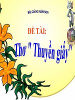 Bài giảng điện tử đề tài Thơ Thuyền giấy