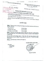 Nghị quyết Hội đồng Quản trị ngày 16-2-2011 - Công ty cổ phần Tập đoàn Container Việt Nam