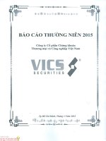Báo cáo thường niên năm 2015 - Công ty Cổ phần Chứng khoán Thương mại và Công nghiệp Việt Nam