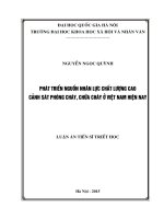 Phát triển nguồn nhân lực chất lượng cao cảnh sát phòng cháy chữa cháy ở Việt Nam hiện nay