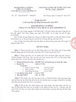 Nghị quyết Đại hội cổ đông thường niên năm 2013 - Công ty Cổ phần Cảng dịch vụ Dầu khí Đình Vũ
