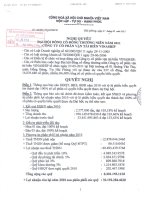 Nghị quyết Đại hội cổ đông thường niên năm 2011 - Công ty Cổ phần Vận tải Biển Vinaship