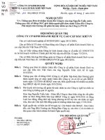 Nghị quyết Hội đồng Quản trị - Công ty Cổ phần Kinh doanh Dịch vụ cao cấp Dầu khí Việt Nam