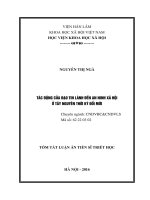 Luận án tác động của đạo tin lành đến an ninh xã hội ở tây nguyên thời kỳ đổi mới