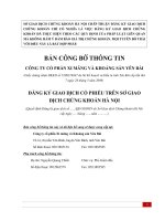 Bản cáo bạch - Công ty Cổ phần Xi măng và Khoáng sản Yên Bái