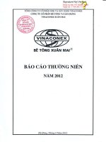 Báo cáo thường niên năm 2012 - Công ty cổ phần Bê tông và Xây dựng Vinaconex Xuân Mai