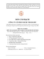 Bản cáo bạch - Công ty cổ phần Dược phẩm OPC