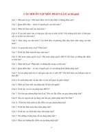 Câu hỏi môn pháp luật đại cương (có đáp án)