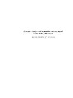 Báo cáo tài chính quý 3 năm 2014 - Công ty Cổ phần Chứng khoán Thương mại và Công nghiệp Việt Nam
