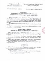 Nghị quyết Đại hội cổ đông thường niên năm 2011 - Công ty Cổ phần Cảng dịch vụ Dầu khí Đình Vũ