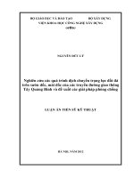 Nghiên cứu các quá trình dịch chuyển trọng lực đất đá trên sườn dốc, mái dốc của các tuyến đường giao thông tây quảng bình và đề xuất các giải pháp phòng chống 