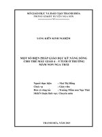 SKKN mầm non loại A cấp huyện: Giáo dục kỹ năng sống cho trẻ mẫu giáo 4 - 5 tuổi ở trường mầm non Nga Thái”.