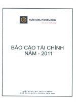 Báo cáo tài chính năm 2011 - Ngân hàng Thương mại cổ phần Phương Đông