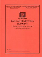 Báo cáo tài chính hợp nhất quý 3 năm 2015 - Công ty Cổ phần Vận tải Xăng dầu VIPCO