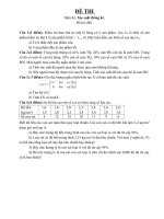 Một số đề thi xác suất thống kê cơ bản