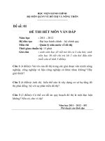 ĐỀ THI QUẢN lý NHÀ nước về đô THỊ