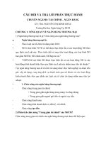 60 CÂU HỎI ÔN THI NGÂN HÀNG THƯƠNG MẠI