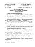 Kế hoạch đánh giá trẻ theo bộ chuẩn phát triển trẻ em 5 tuổi năm học 2015-2016