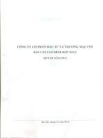 Báo cáo tài chính hợp nhất quý 3 năm 2014 - Công ty cổ phần Đầu tư và Thương mại VNN