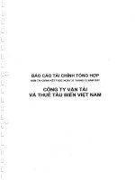 Báo cáo tài chính năm 2007 (đã kiểm toán) - Công ty Cổ phần Vận tải và Thuê tàu biển Việt Nam