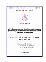 ĐẶC điểm lâm SÀNG, cận lâm SÀNG,HÌNH ẢNH x QUANG QUY ước ở BỆNH NHÂN nữ THOÁI hóa KHỚP gốiđến KHÁM và điều TRỊ tại BỆNH VIỆN e 