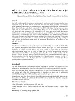 ĐỀ XUẤT QUY TRÌNH CHẨN ĐOÁN LÂM SÀNG, CẬN LÂM SÀNG CỦA NHỒI MÁU NÃO