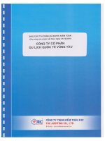 Báo cáo tài chính năm 2014 (đã kiểm toán) - Công ty cổ phần Du lịch Quốc tế Vũng Tàu