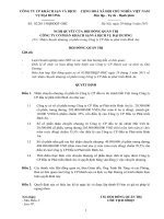 Nghị quyết Hội đồng Quản trị ngày 04-04-2011 - Công ty Cổ phần Khách sạn và Dịch vụ Đại Dương