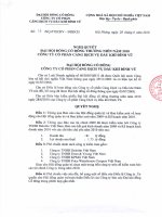 Nghị quyết Đại hội cổ đông thường niên năm 2010 - Công ty Cổ phần Cảng dịch vụ Dầu khí Đình Vũ