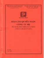 Báo cáo tài chính công ty mẹ quý 4 năm 2015 - Công ty Cổ phần Vận tải Xăng dầu VIPCO