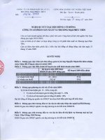 Nghị quyết đại hội cổ đông ngày 21-12-2009 - Công ty Cổ phần Sản xuất và Thương mại Phúc Tiến