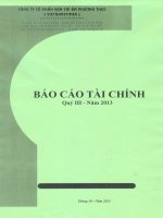 Báo cáo tài chính quý 3 năm 2013 - Công ty cổ phần Vận tải đa phương thức