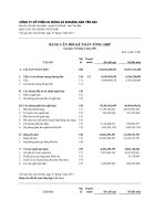 Báo cáo tài chính quý 1 năm 2011 - Công ty Cổ phần Xi măng và Khoáng sản Yên Bái