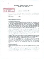 Báo cáo thường niên năm 2009 - Công ty Cổ phần Đầu tư và Xây dựng Bưu điện