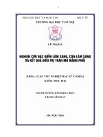 NGHIÊN cứu đặc điểm lâm SÀNG, cận lâm SÀNG và kết QUẢ điều TRỊ TRÀN mủ MÀNG PHỔI 