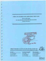 Báo cáo tài chính năm 2008 (đã kiểm toán) - Công ty Cổ phần Du lịch Thành Thành Công
