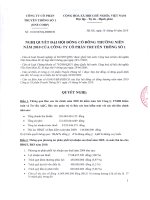 Nghị quyết Đại hội cổ đông thường niên năm 2010 - Công ty Cổ phần Truyền thông số 1