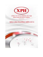 Báo cáo thường niên năm 2014 - Công ty Cổ phần Xà phòng Hà Nội