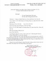 Báo cáo tình hình quản trị công ty - Công ty cổ phần Phân bón và Hóa chất Dầu khí Tây Nam Bộ