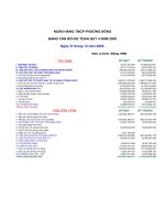 Báo cáo tài chính quý 4 năm 2005 - Ngân hàng Thương mại cổ phần Phương Đông