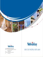 Báo cáo thường niên năm 2009 - Công ty Cổ phần Bất động sản Du lịch Ninh Vân Bay