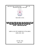 NGHIÊN cứu đặc điểm lâm SÀNG, cận lâm SÀNGVÀ kết QUẢ SINH THIẾT MÀNG PHỔI mù TRONGCHẨN đoán NGUYÊN NHÂN TRÀN DỊCH MÀNG PHỔI DỊCH TIẾTTẠI TRUNG tâm hô HẤP–BỆNH VIỆN BẠCH MAI 